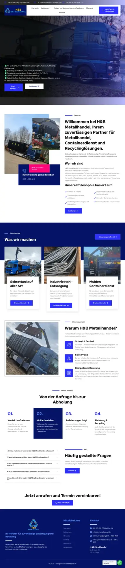 Website-Referenz: HB Metallhandel