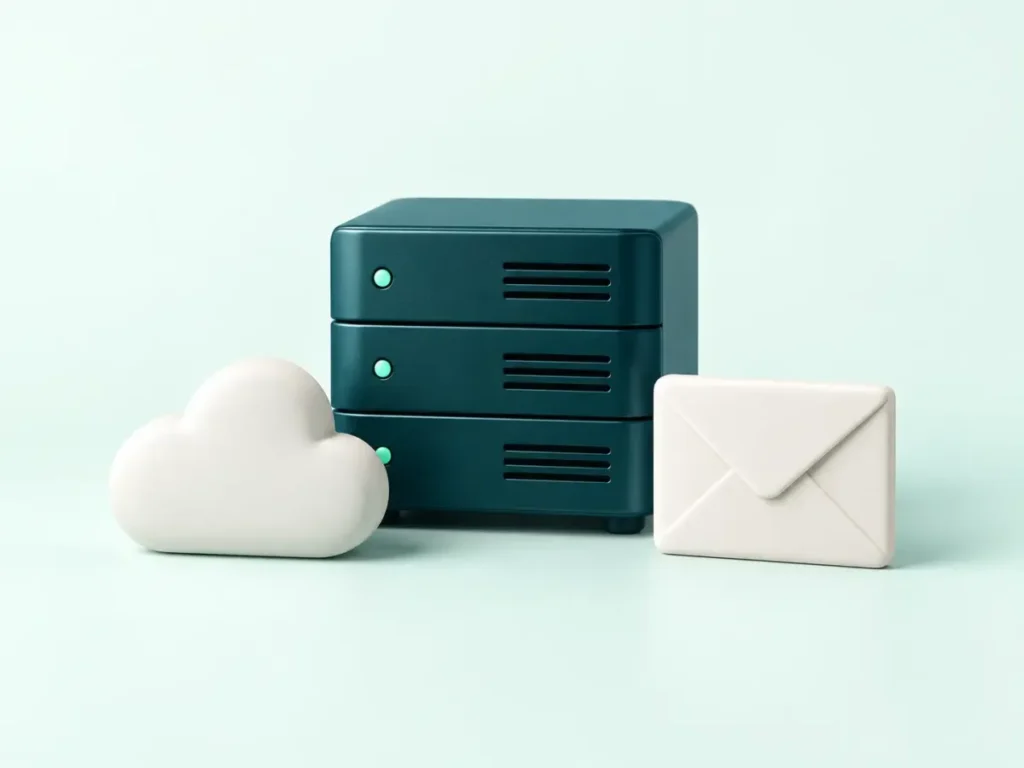 Illustration für Hosting, Domain und E-Mail