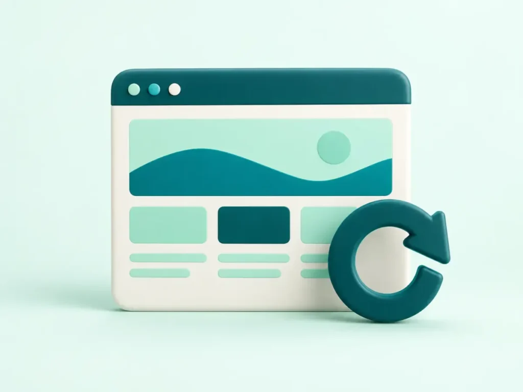 Illustration zur Modernisierung einer Website
