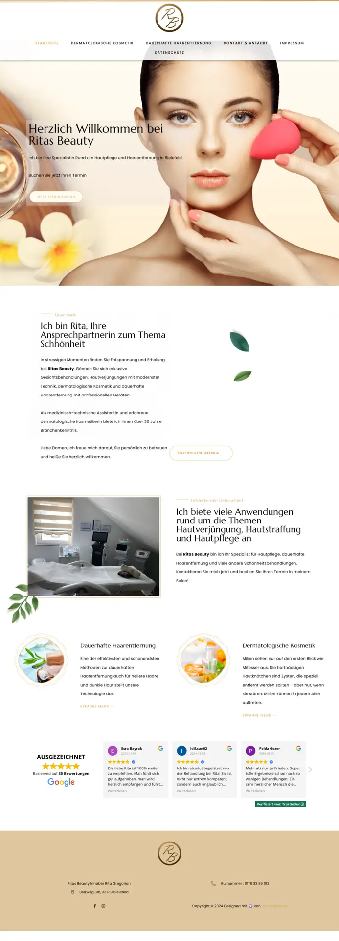Website-Referenz: Ritas Beauty