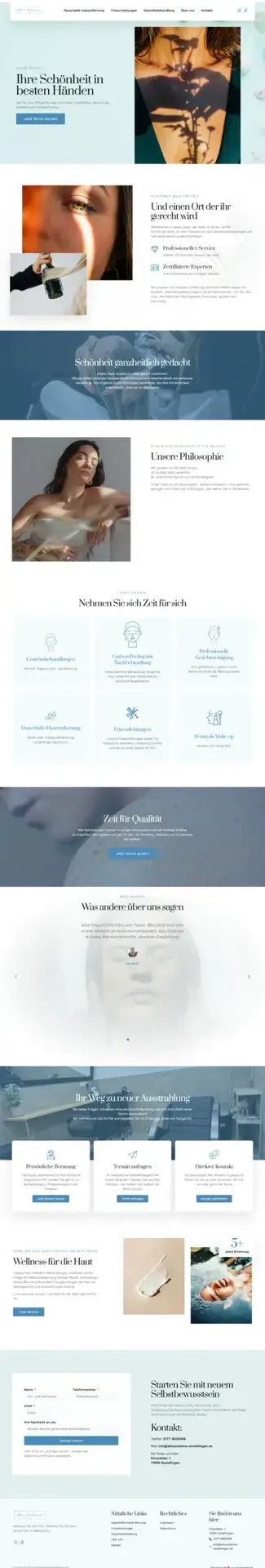 Website-Referenz: Skin & Shine